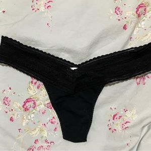 Hanky Panky Cotton and Lace Thong